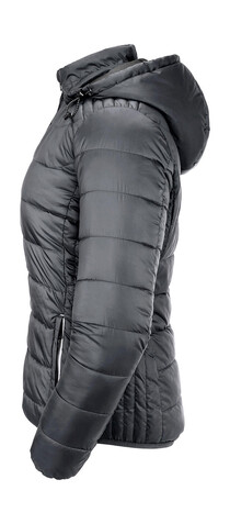 Russell Europe Ladies` Hooded Nano Jacket, Black, XS bedrucken, Art.-Nr. 424001012