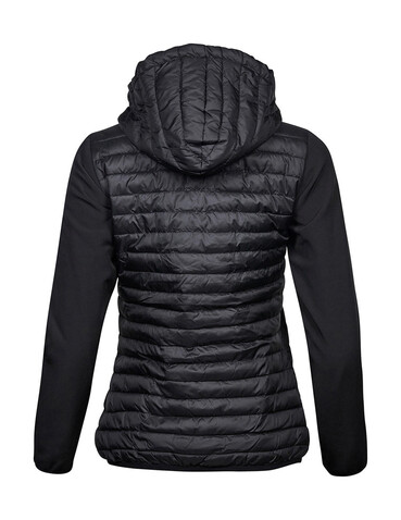 Tee Jays Ladies` Hooded Crossover Jacket, Black, S bedrucken, Art.-Nr. 424541013