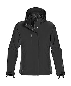 StormTech Ladies` Atmosphere 3-in-1 Jacket, Black/Granite, XS bedrucken, Art.-Nr. 430181892