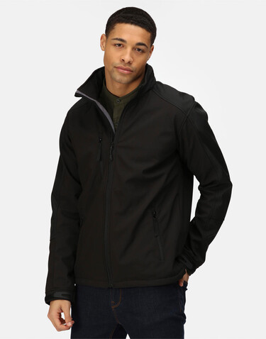 Regatta Hydroforce 3-Layer Membrane Softshell, Black/Black, S bedrucken, Art.-Nr. 485171523