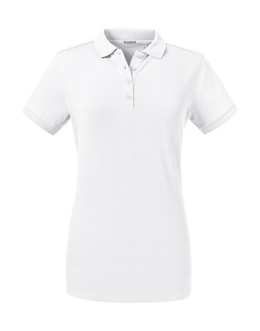 Russell Europe Ladies` Tailored Stretch Polo, White, XS bedrucken, Art.-Nr. 503000002