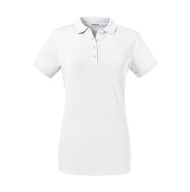 Russell Europe Ladies` Tailored Stretch Polo, White, XS bedrucken, Art.-Nr. 503000002