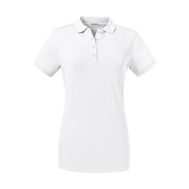 Russell Europe Ladies` Tailored Stretch Polo, White, XS bedrucken, Art.-Nr. 503000002