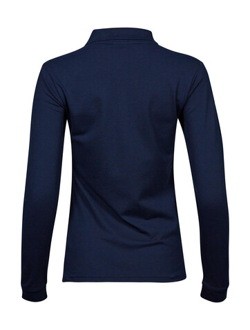 Tee Jays Ladies` Luxury LS Stretch Polo, Black, S bedrucken, Art.-Nr. 520541013