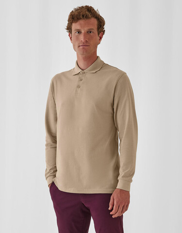 B &amp; C Heavymill LSL Polo, Navy, XL bedrucken, Art.-Nr. 565422006