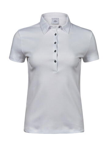 Tee Jays Ladies` Pima Cotton Polo, White, S bedrucken, Art.-Nr. 585540003