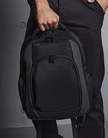 Quadra Tungsten™ Laptop Backpack, Black/Dark Graphite, One Size bedrucken, Art.-Nr. 663301600