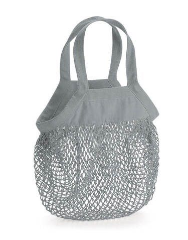 Westford Mill Organic Cotton Mini Mesh Grocery Bag, Pure Grey, One Size bedrucken, Art.-Nr. 676281150