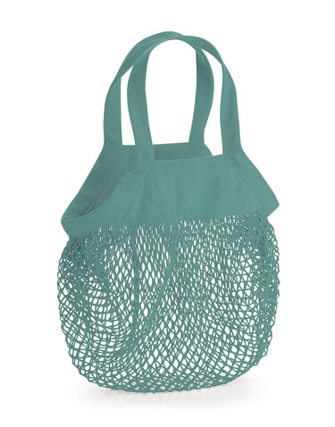 Westford Mill Organic Cotton Mini Mesh Grocery Bag, Sage Green, One Size bedrucken, Art.-Nr. 676285320