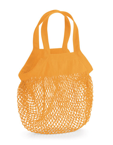 Westford Mill Organic Cotton Mini Mesh Grocery Bag, Amber, One Size bedrucken, Art.-Nr. 676286070