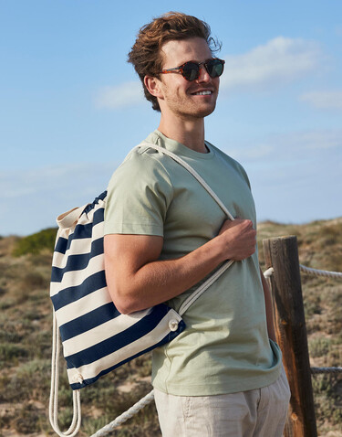 Westford Mill Nautical Gymsac, Natural/Navy, One Size bedrucken, Art.-Nr. 688280600