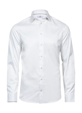 Tee Jays Luxury Shirt Slim Fit, White, S bedrucken, Art.-Nr. 701540003