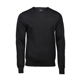 Tee Jays Men`s Crew Neck Sweater, Black, S bedrucken, Art.-Nr. 763541013