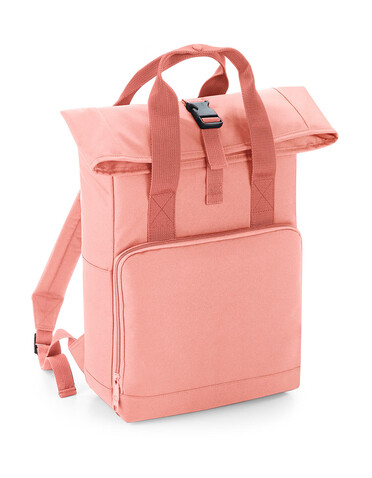 Bag Base Recycled Twin Handle Roll-Top Backpack, Blush Pink, One Size bedrucken, Art.-Nr. 903294320