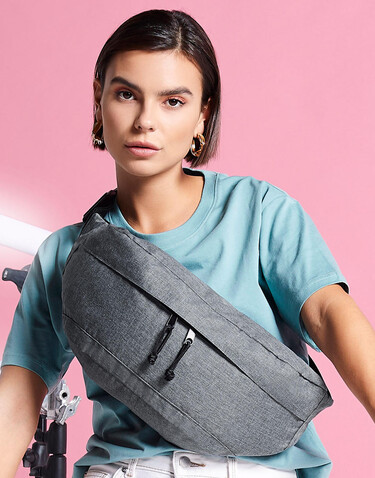 Bag Base Oversized Across Body Bag, Grey Marl, One Size bedrucken, Art.-Nr. 904291280