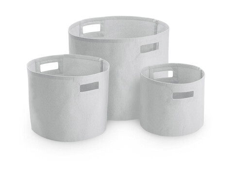 Westford Mill Canvas Storage Tubs, Light Grey, L bedrucken, Art.-Nr. 906281385