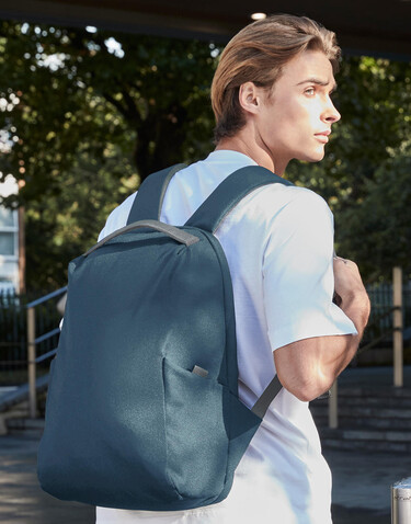 Quadra Project Recycled Security Backpack Lite, Slate Blue, One Size bedrucken, Art.-Nr. 907303210