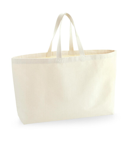 Westford Mill Oversized Canvas Tote Bag, Natural, One Size bedrucken, Art.-Nr. 908280080
