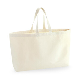 Westford Mill Oversized Canvas Tote Bag, Natural, One Size bedrucken, Art.-Nr. 908280080
