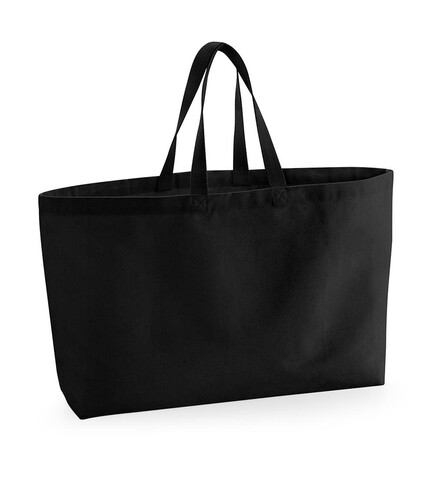 Westford Mill Oversized Canvas Tote Bag, Black, One Size bedrucken, Art.-Nr. 908281010