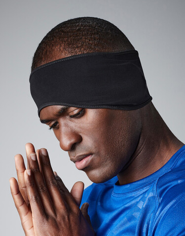 Beechfield Softshell Sports Tech Headband, Black, One Size bedrucken, Art.-Nr. 911691010