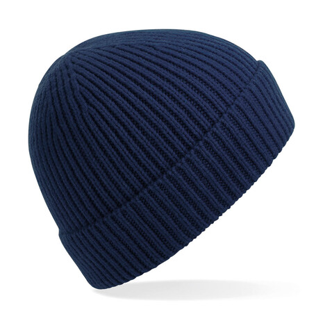 Beechfield Engineered Knit Ribbed Beanie, Oxford Navy, One Size bedrucken, Art.-Nr. 913692040