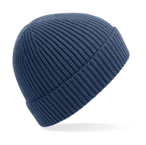 Beechfield Engineered Knit Ribbed Beanie, Steel Blue, One Size bedrucken, Art.-Nr. 913693170