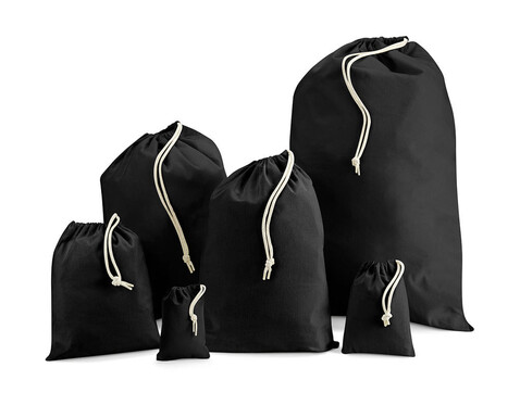 Westford Mill Recycled Cotton Stuff Bag, Black, L bedrucken, Art.-Nr. 915281015
