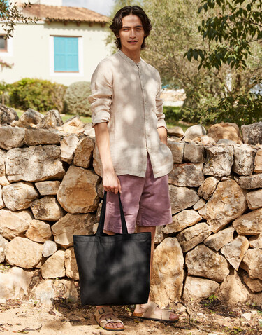 Westford Mill Recycled Cotton Maxi Tote, Natural, One Size bedrucken, Art.-Nr. 916280080