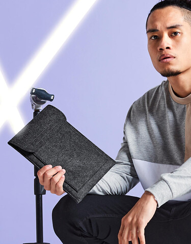 Bag Base Felt iPad® Slip, Grey Melange, One Size bedrucken, Art.-Nr. 918291250