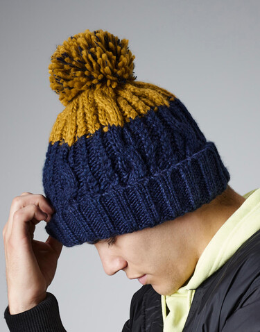 Beechfield Apres Beanie, Orange/Graphite Grey, One Size bedrucken, Art.-Nr. 921694780