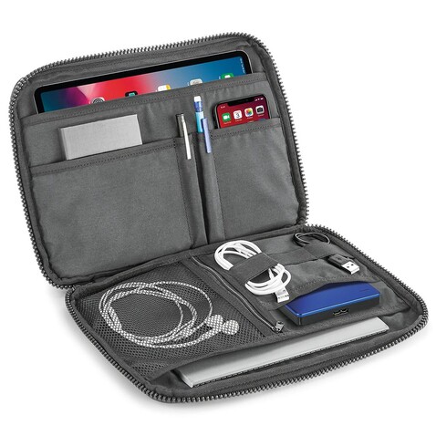 Bag Base Essential Tech Organiser, Grey Marl, One Size bedrucken, Art.-Nr. 927291280