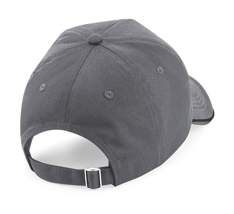 Beechfield Authentic 5 Panel Cap - Piped Peak, White/French Navy, One Size bedrucken, Art.-Nr. 928690530