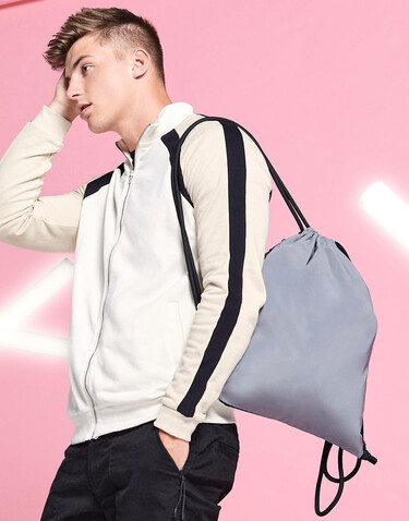 Bag Base Reflective Gymsac, Silver Reflective, One Size bedrucken, Art.-Nr. 931297160