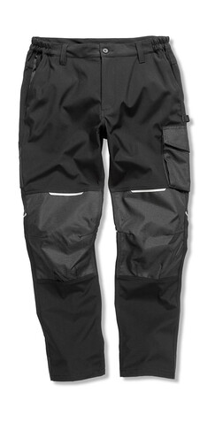 Result Slim Softshell Work Trousers, Black, XS bedrucken, Art.-Nr. 952331012