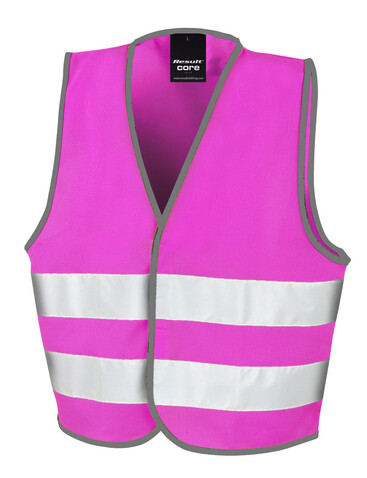 Result Junior Enhanced Visibility Vest, Fluorescent Pink, S (4-6) bedrucken, Art.-Nr. 954334243