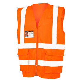Result Executive Cool Mesh Safety Vest, Fluorescent Orange, S bedrucken, Art.-Nr. 955334053