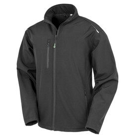 Result Recycled 3-Layer Printable Softshell Jacket, Black, XS bedrucken, Art.-Nr. 956331012