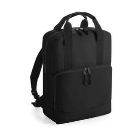 Bag Base Recycled Twin Handle Cooler Backpack, Black, One Size bedrucken, Art.-Nr. 958291010