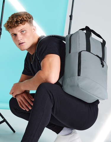 Bag Base Recycled Twin Handle Cooler Backpack, Black, One Size bedrucken, Art.-Nr. 958291010