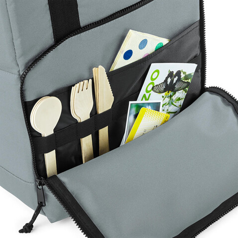 Bag Base Recycled Twin Handle Cooler Backpack, Black, One Size bedrucken, Art.-Nr. 958291010