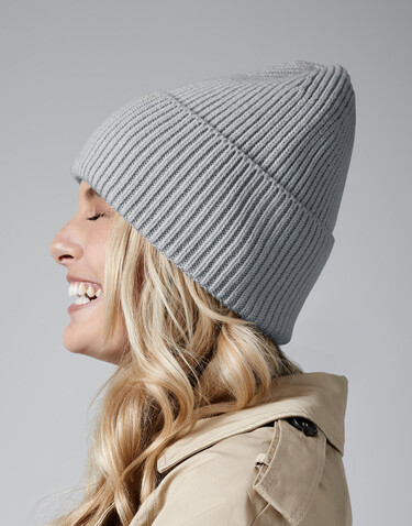 Beechfield Oversized Cuffed Beanie, Black, One Size bedrucken, Art.-Nr. 960691010