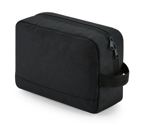 Bag Base Recycled Essentials Wash Bag, Black, One Size bedrucken, Art.-Nr. 961291010