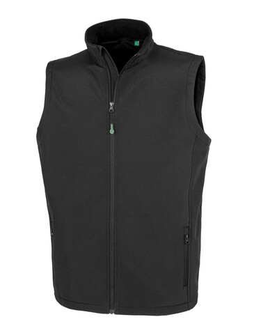 Result Men`s Recycled 2-Layer Printable Softshell B/W, Black, S bedrucken, Art.-Nr. 961331013