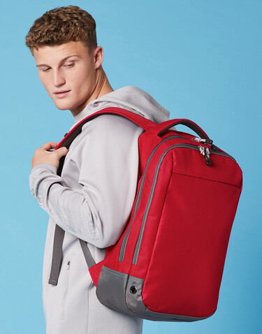 Bag Base Athleisure Sports Backpack, Grey Marl, One Size bedrucken, Art.-Nr. 963291280