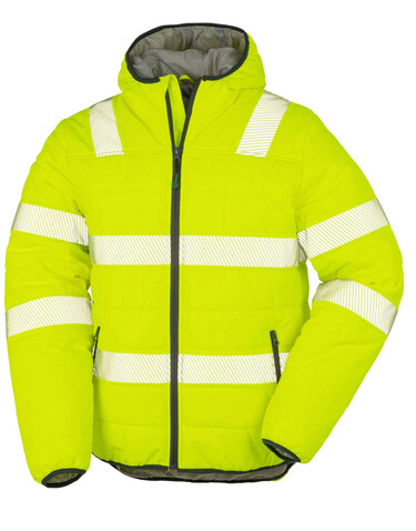 Result Recycled Ripstop Padded Safety Jacket, Fluorescent Yellow, XL bedrucken, Art.-Nr. 963336056