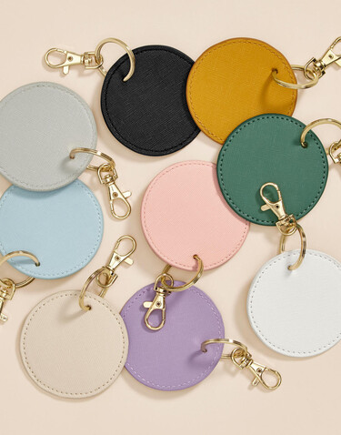 Bag Base Boutique Circular Key Clip, Soft White, One Size bedrucken, Art.-Nr. 965290010