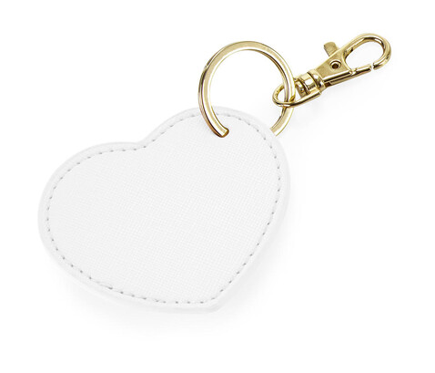 Bag Base Boutique Heart Key Clip, Soft White, One Size bedrucken, Art.-Nr. 966290010