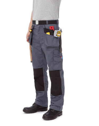 B &amp; C Performance Pro Workwear Trousers, Steel Grey, 28&quot; bedrucken, Art.-Nr. 976421110