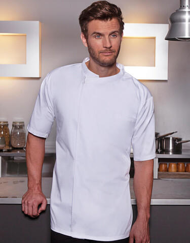 Karlowsky Chef`s Shirt Basic Short Sleeve, Black, XL bedrucken, Art.-Nr. 998671015